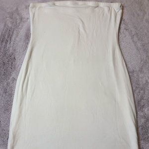White tube top dress